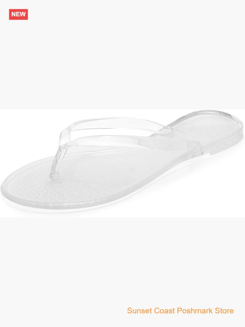 Clear Jelly Flip Flops Thong Sandals Summer Beach Pool Slippers Slip On Quick